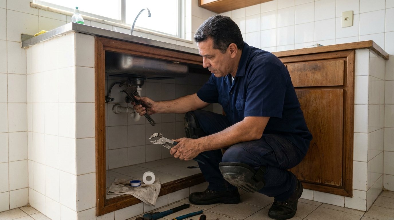 Encanador em Atendimento no Banheiro em Brasília‑DF