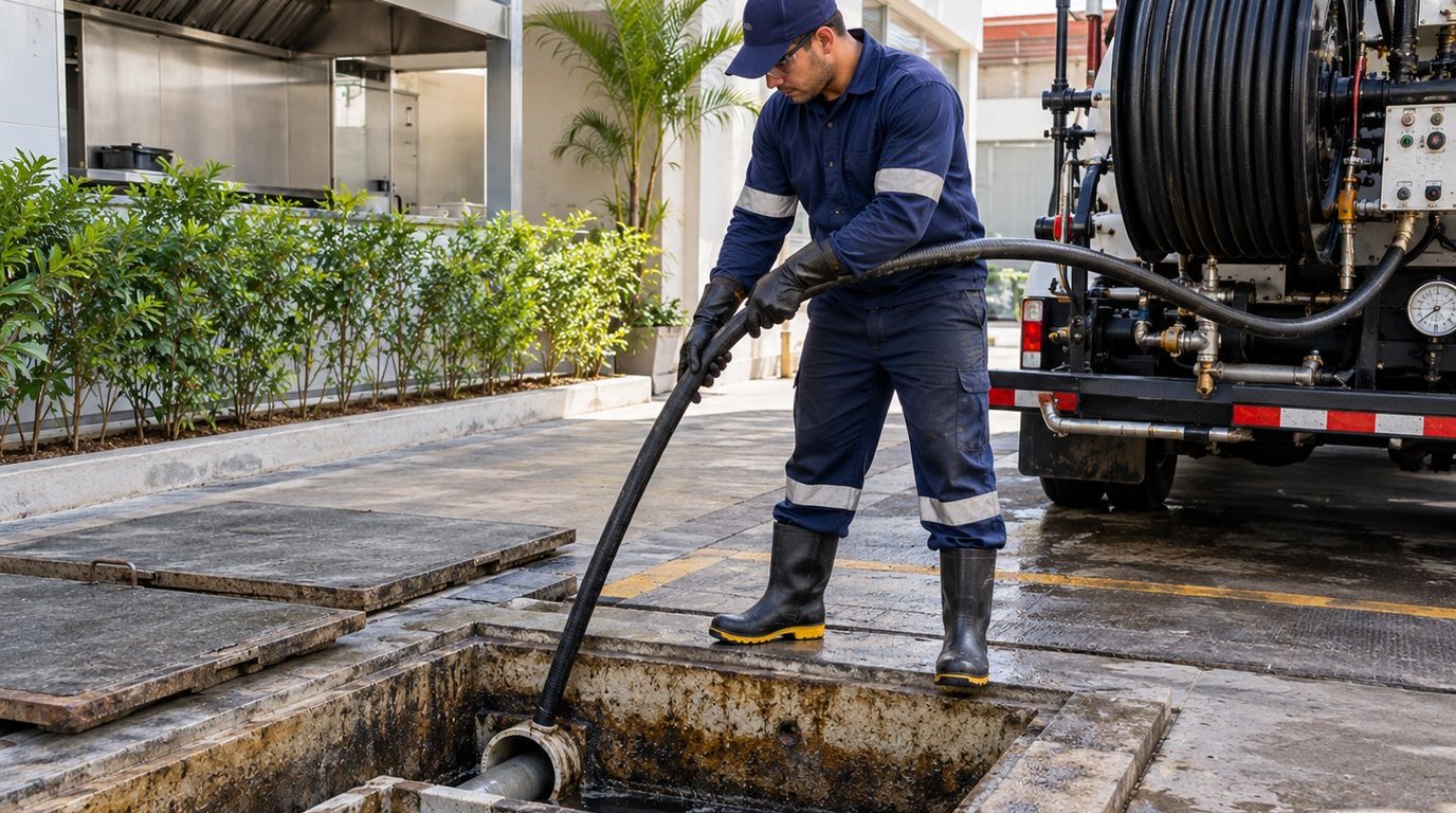 Hidrojateamento de Caixa de Gordura em Brasília‑DF