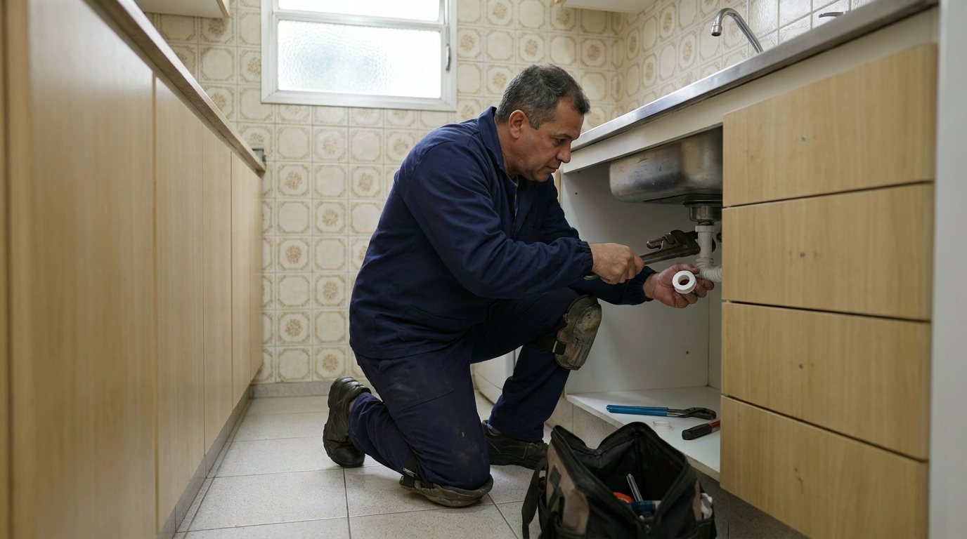 Instalação Hidráulica na Cozinha em Brasília‑DF