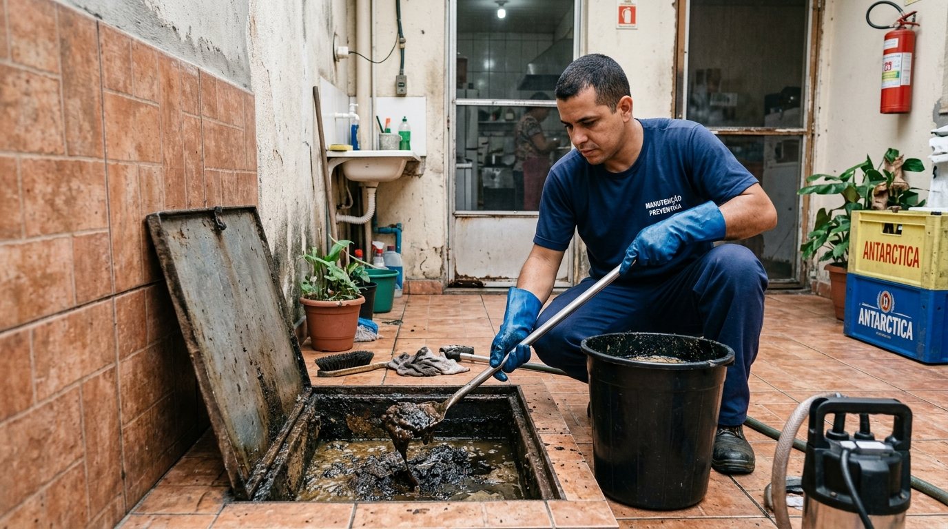 Limpeza de Caixa de Gordura com Equipe em Brasília‑DF