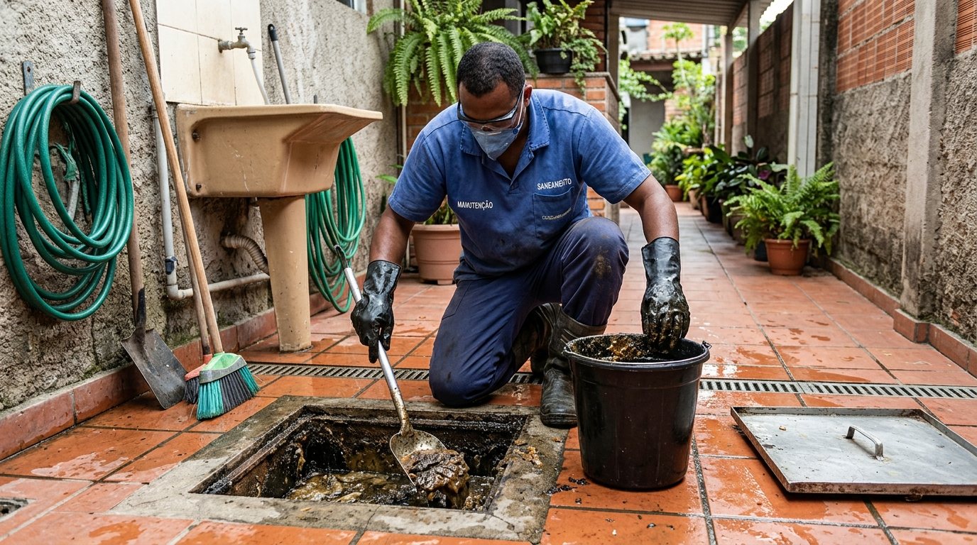 Limpeza de Caixa de Gordura Comercial em Brasília‑DF
